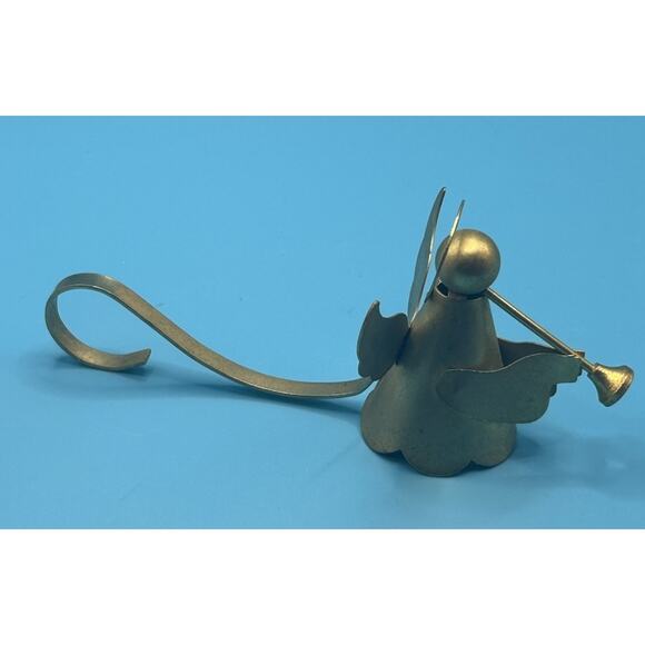 Vintage Metal Brass Angel Christmas Candle Snuffer Polished 5.5” Holidays - Picture 3 of 7